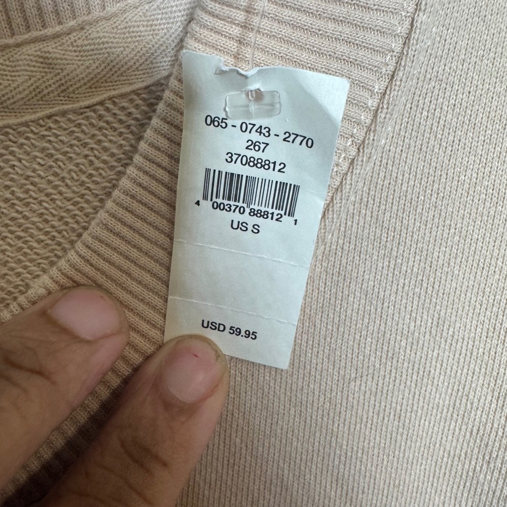 Aerie Sweatshirt Oversized Crewneck Tan Beige Womens S - Picture 4 of 10